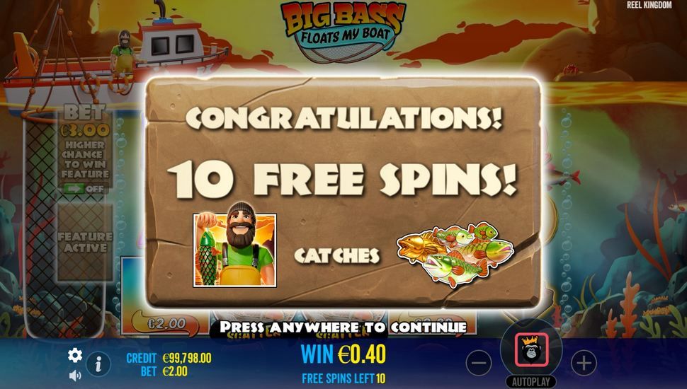 Big Bass Floats My Boat slot free spins