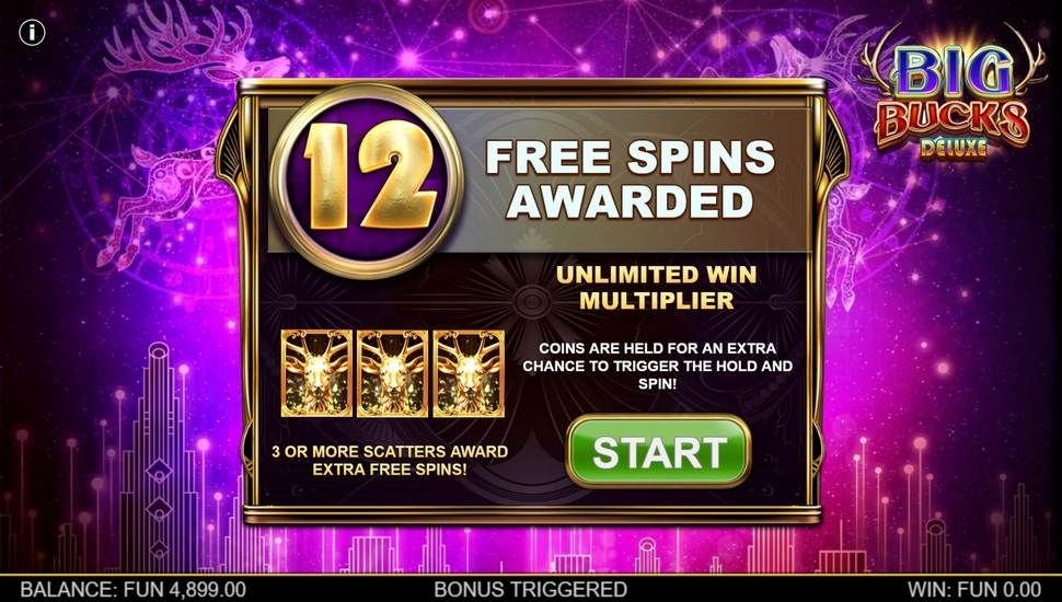 Big Bucks Deluxe slot bonus