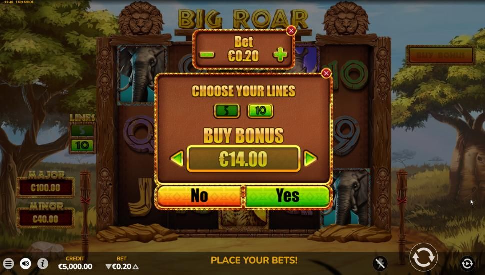 Big Roar slot - feature