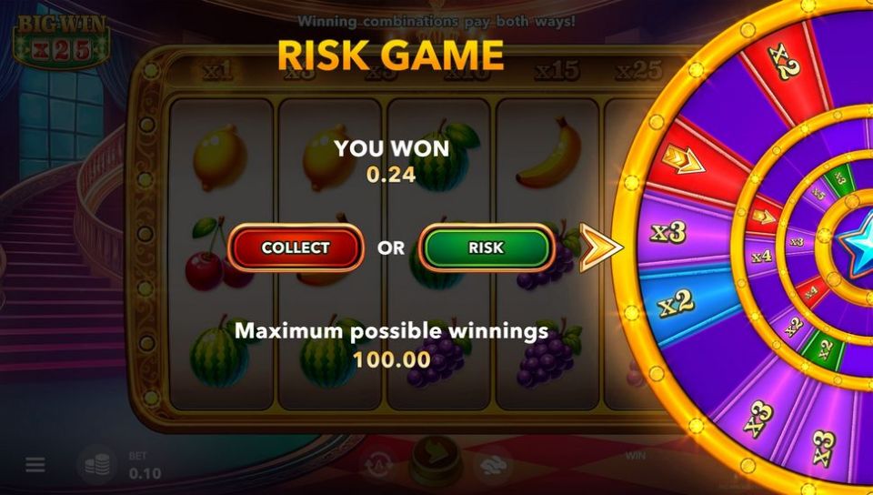 Big Win x25 slot risk game