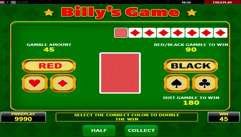 Billy’s Game slot Gamble Feature