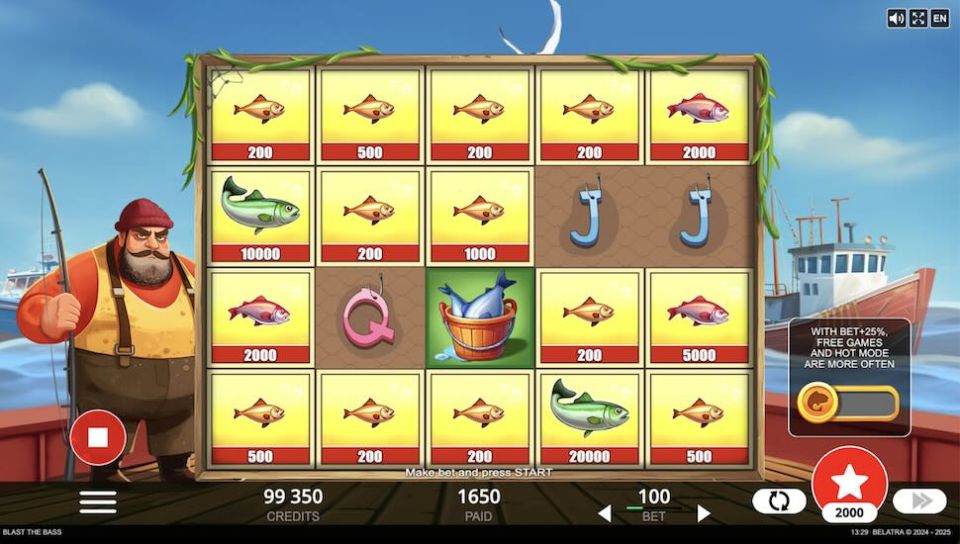 Blast the Bass slot Fish Rain in Bonus Buy