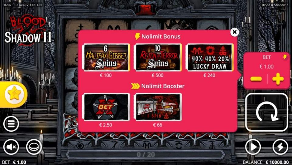 Blood & Shadow slot Bonus Buy