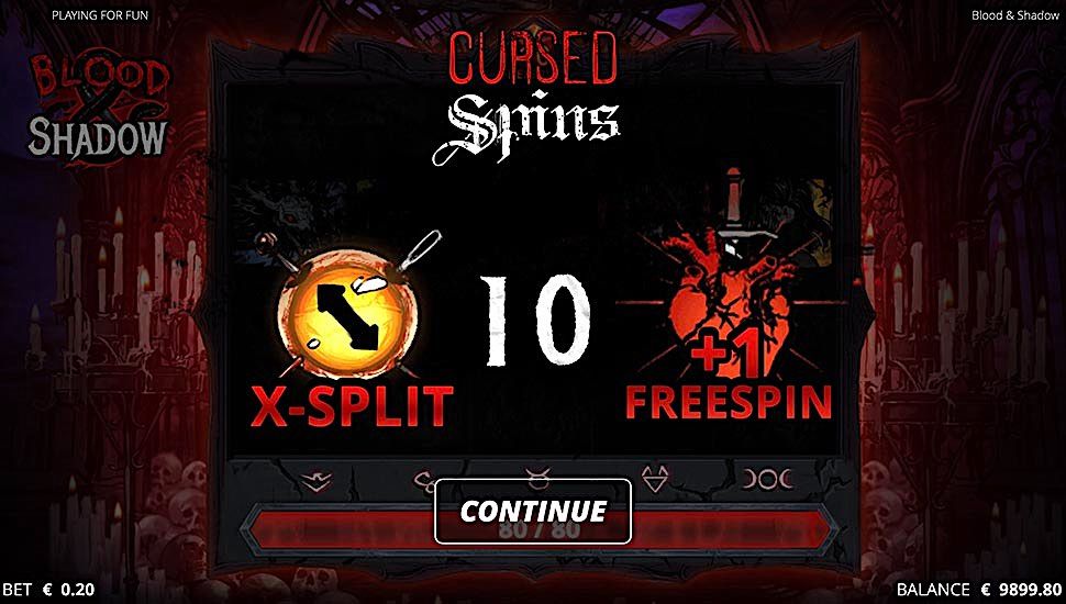 Blood Shadow slot Cursed Spins
