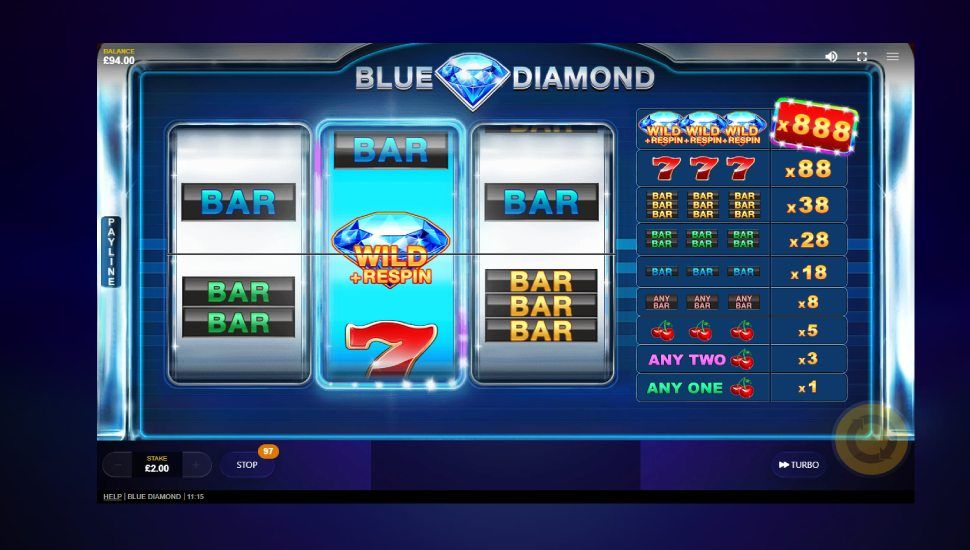 Blue diamond slot - feature