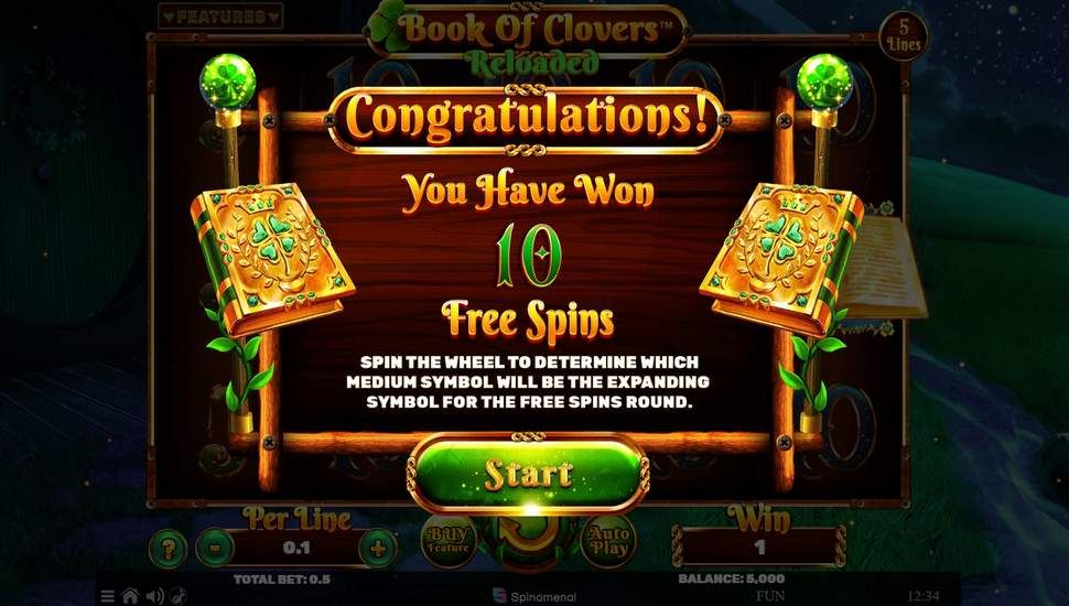 Book of Clovers Reloaded Slot - Free Spins