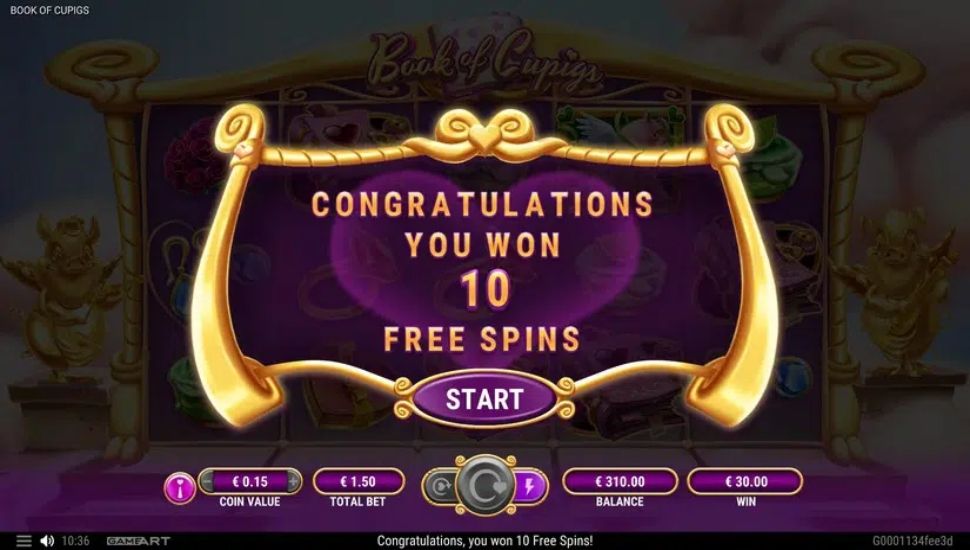 Book of Cupigs - free spins
