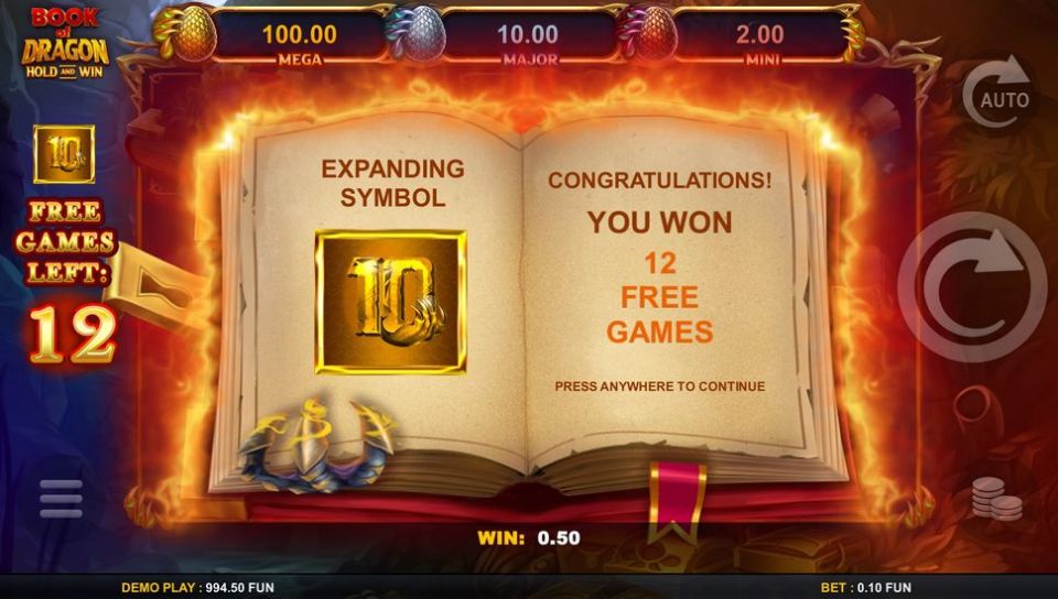 Book Of Dragon Hold And Win slot free spins