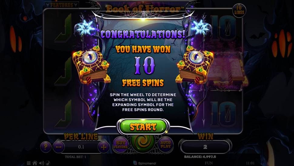 Book Of Horror Slot - Free Spins