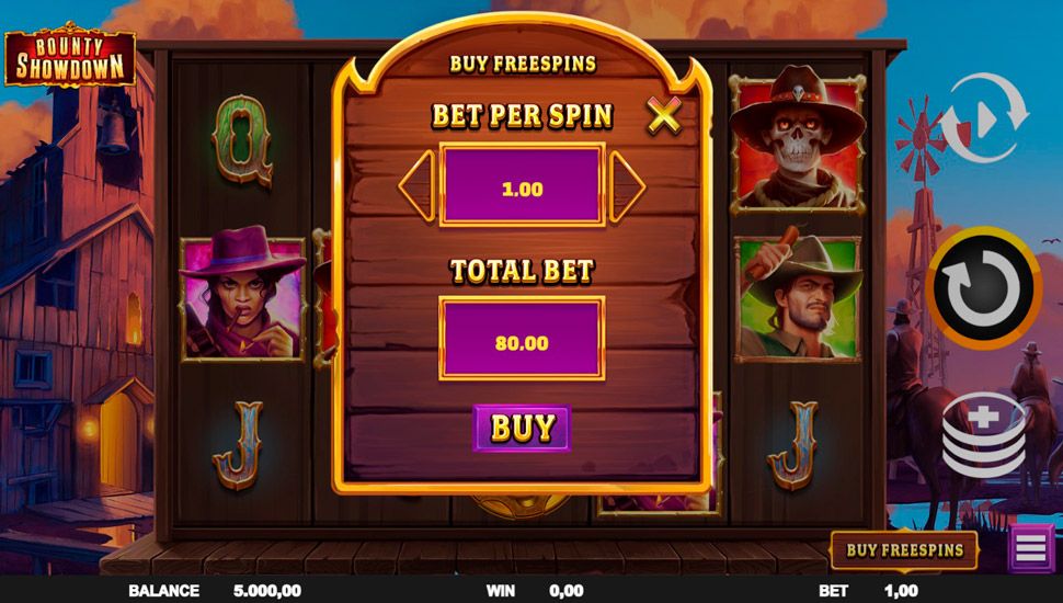 Bounty showdown slot - bonus buy
