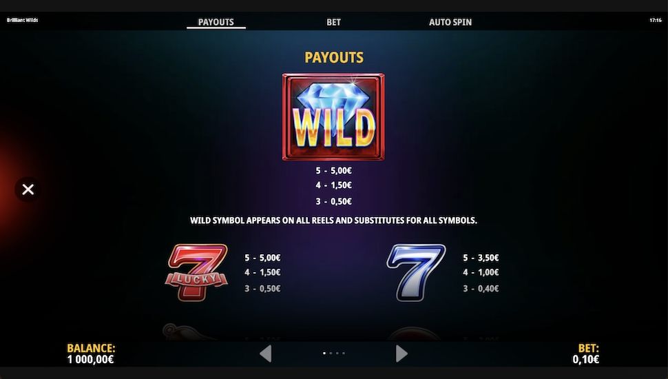 Brilliant Wilds slot Symbols