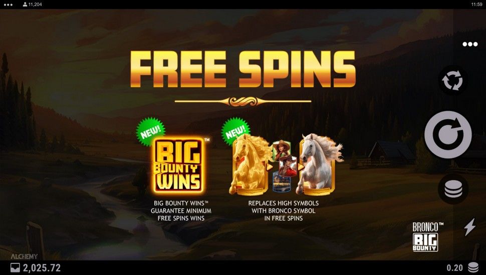 Bronco Big Bounty slot free spins