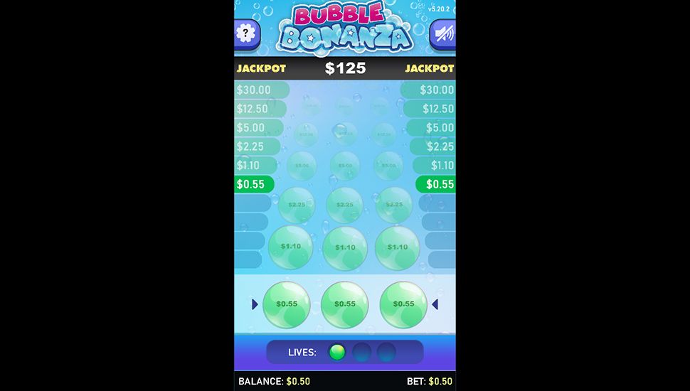Bubble Bonanza™ slot paytable