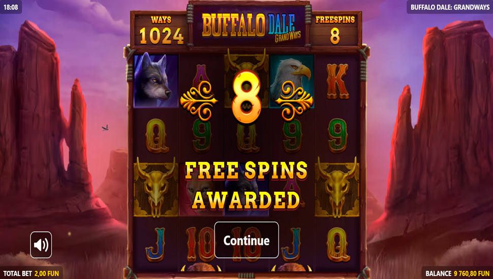 Buffalo Dale Grandways slot Free Spins Feature