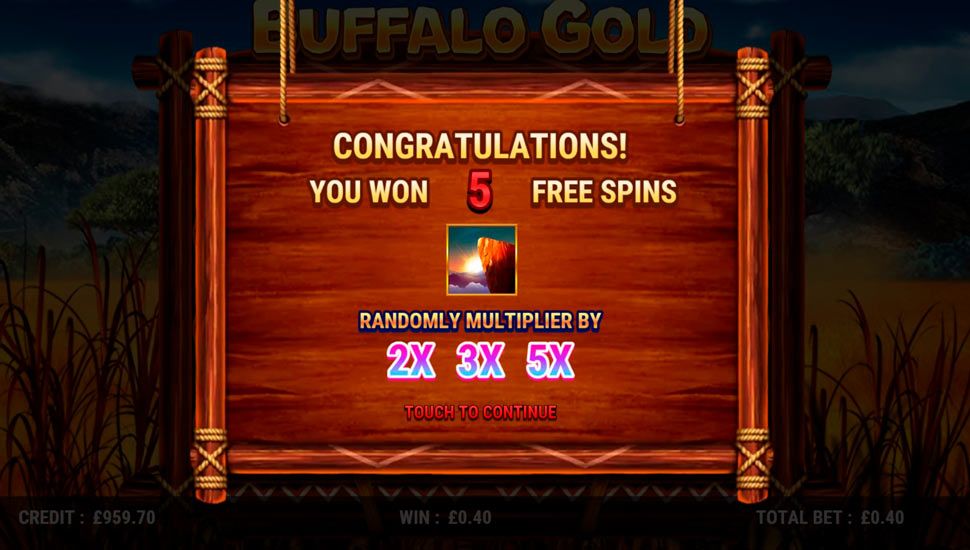 Buffalo gold slot - free spins