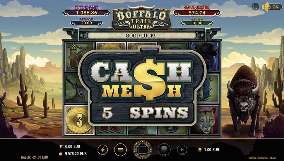 Buffalo Trail Ultra slot Cash Mesh Bonus Round