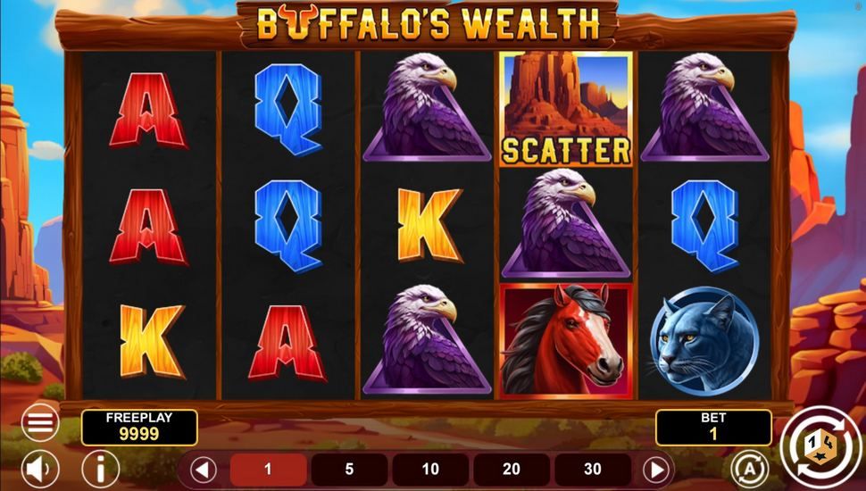 Buffalo's Wealth slot gameplay
