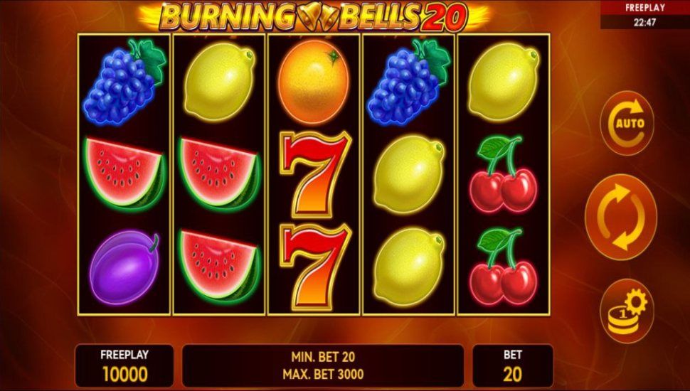 Burning Bells 20 slot mobile