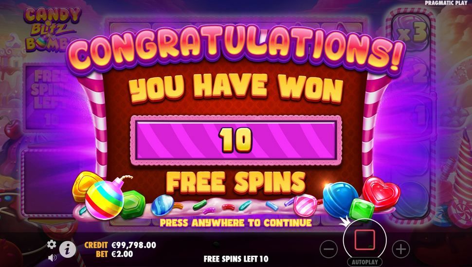 Candy Blitz Bombs slot bonus