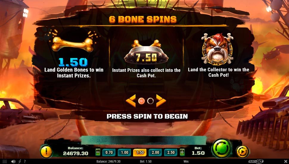 Canine Carnage slot Bone Spins Feature
