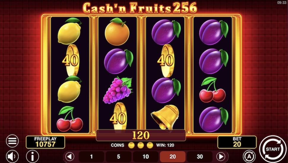 Cash'n Fruits 256 slot Bonus