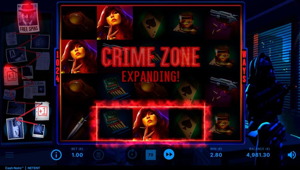 Cash noire slot Crime Zone
