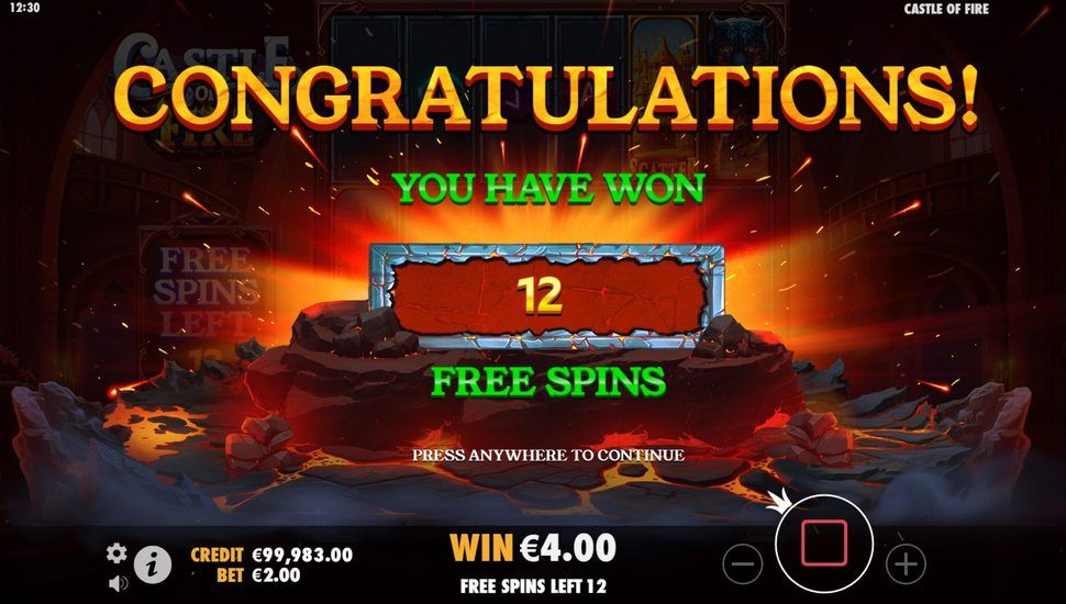 Castle of Fire slot free spins