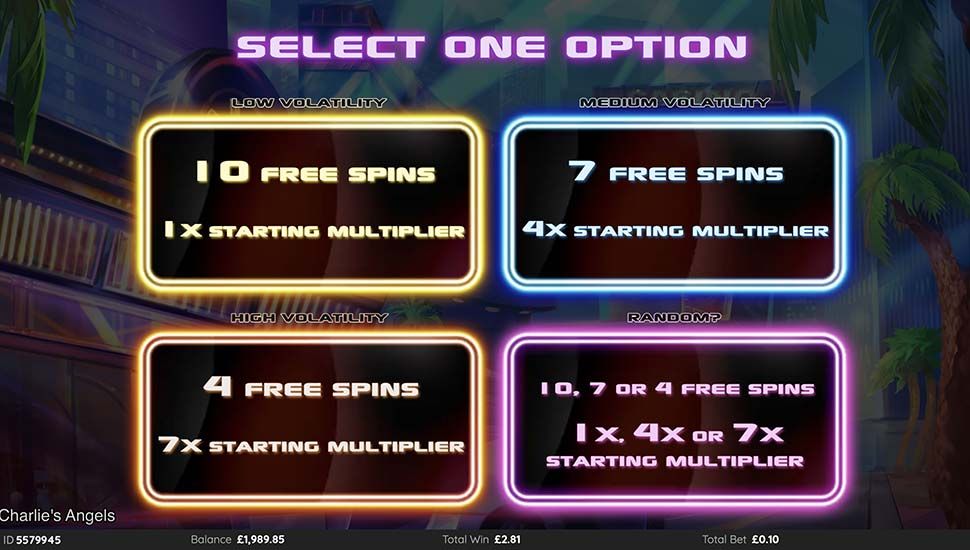 Charlie-s Angels slot free spins