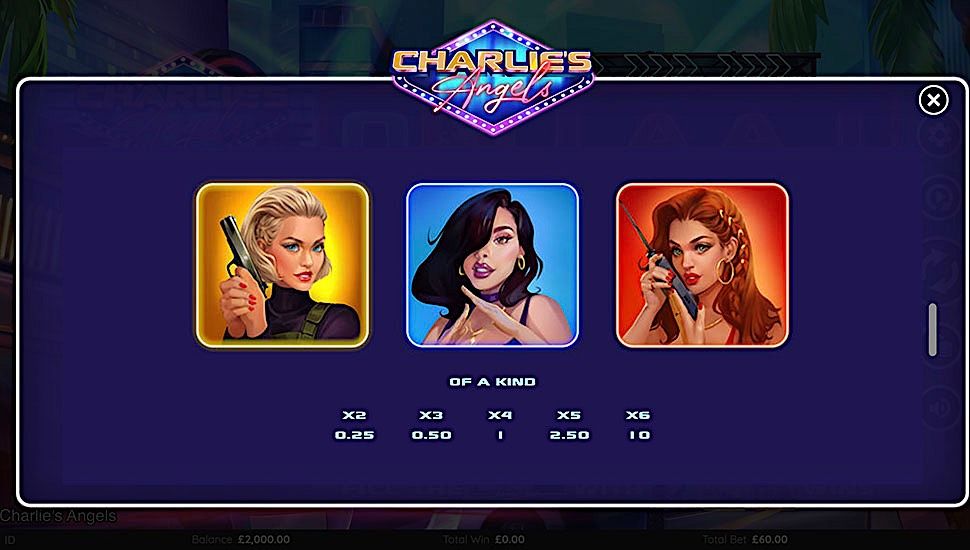 Charlie-s Angels slot paytable