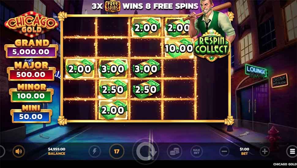 Chicago Gold slot Re-Spin Collect