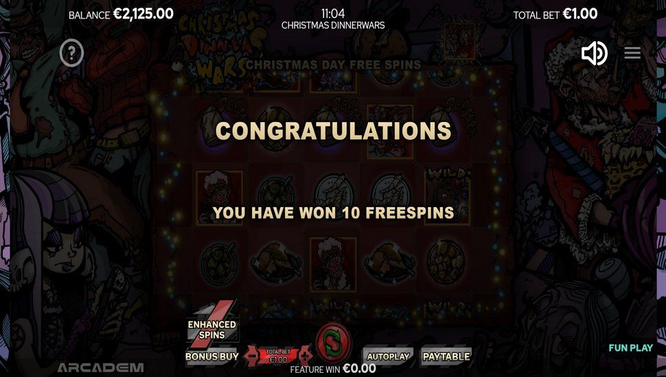 Christmas Dinner Wars free spins