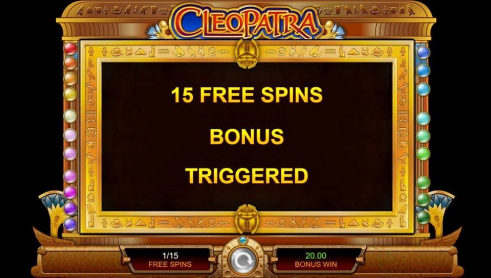 Cleopatra slot free spins