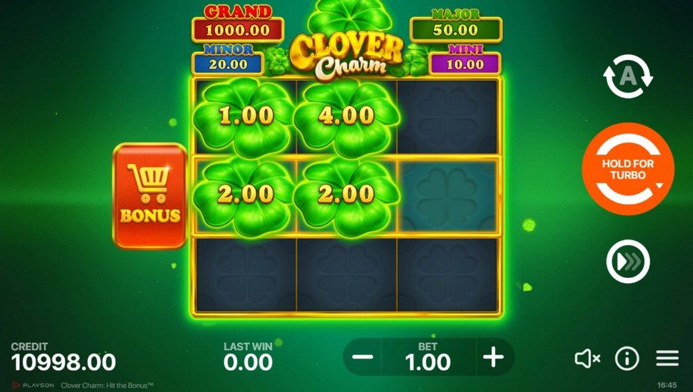 Clover Charm: Hit the Bonus slot gameplay