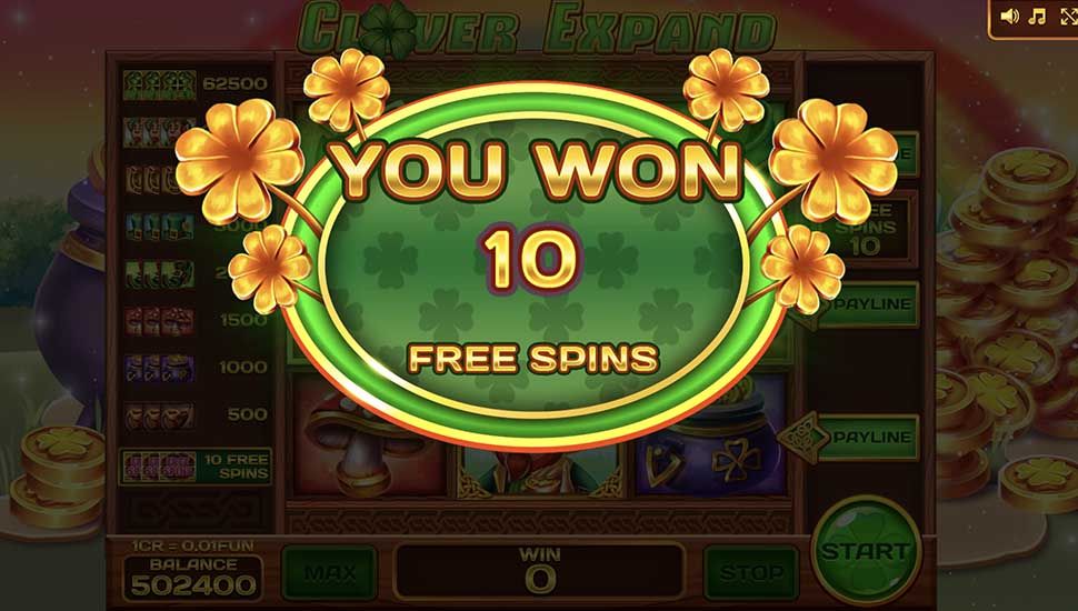 Clover Expand 3x3 slot free spins