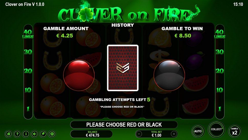 Clover on Fire slot gamble