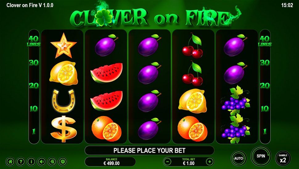 Clover on Fire slot gameplay