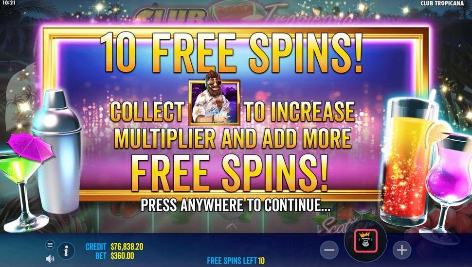 Club Tropicana Slot - Free Spins