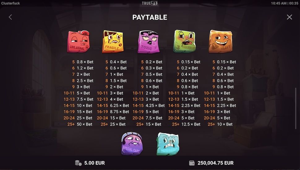 Clusteruck slot Symbols