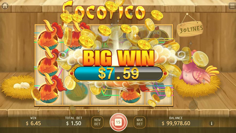 Cocorico slot - big win