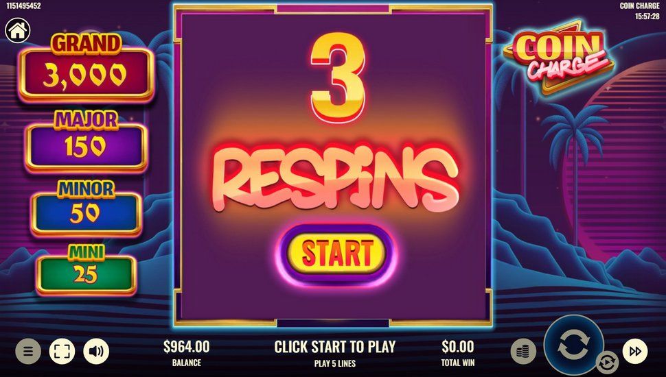 Coin Charge slot respins