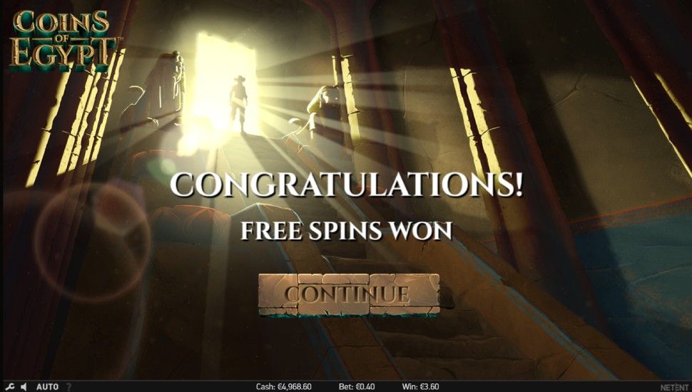 Coins of Egypt slot - free spins