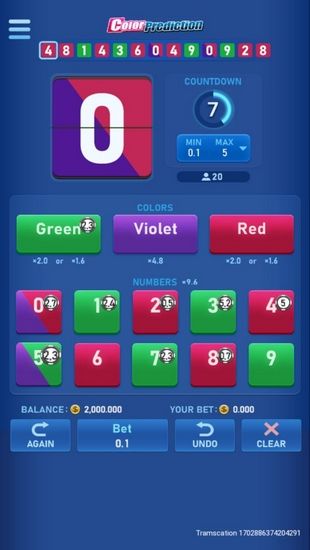 Color Prediction instant game mobile