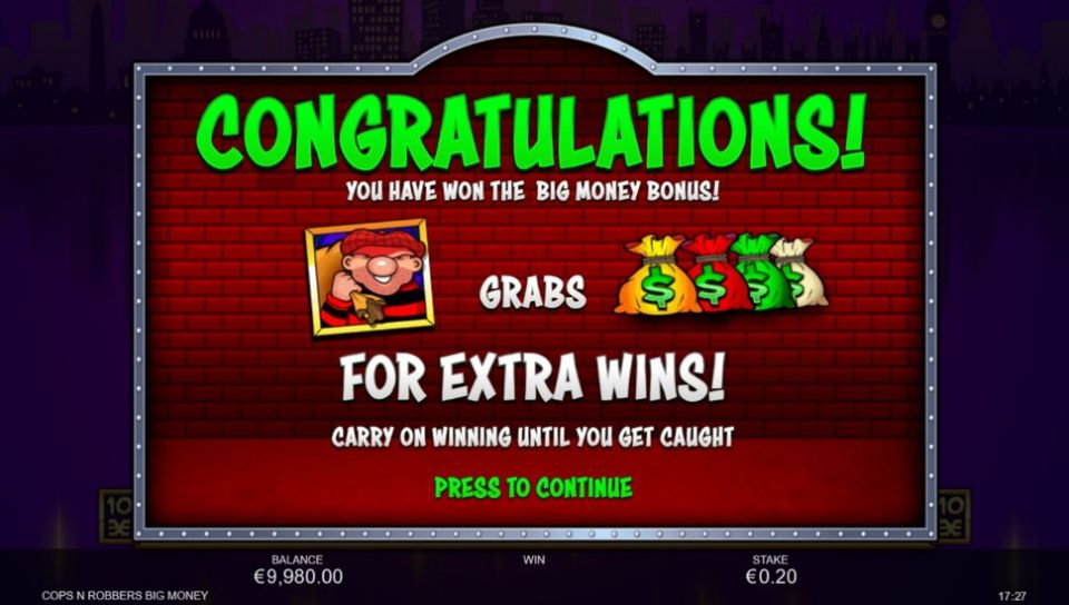 Cops 'n' Robbers Big Money slot Big Money Bonus