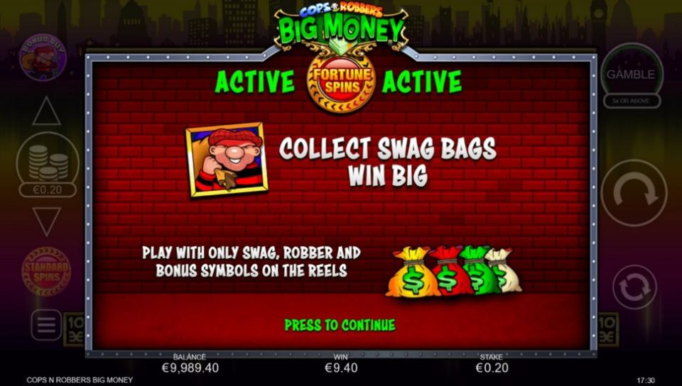 Cops 'n' Robbers Big Money slot Fortune Spins