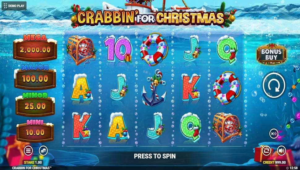 Crabbin' For Christmas slot gameplay