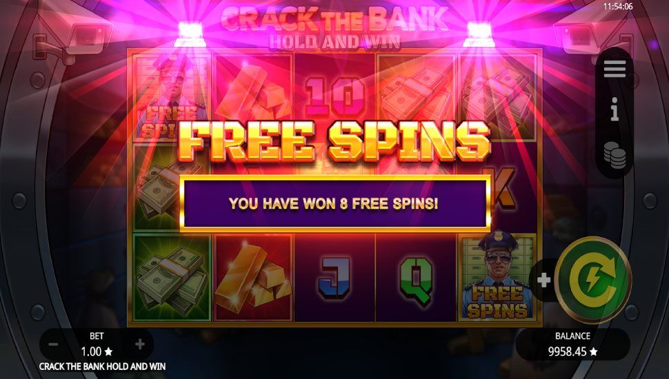 Crack the bank hold and win slot - feature
