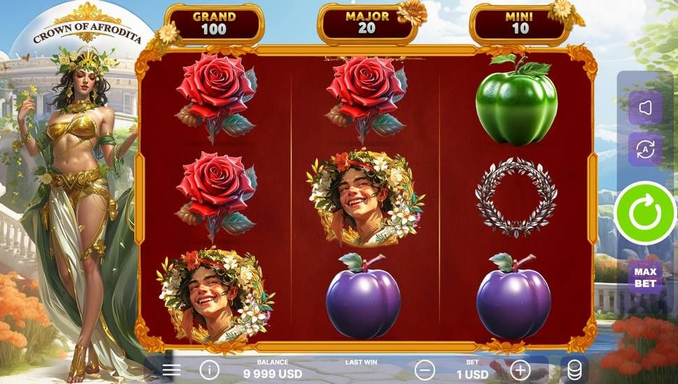 Crown of Afrodita slot gameplay