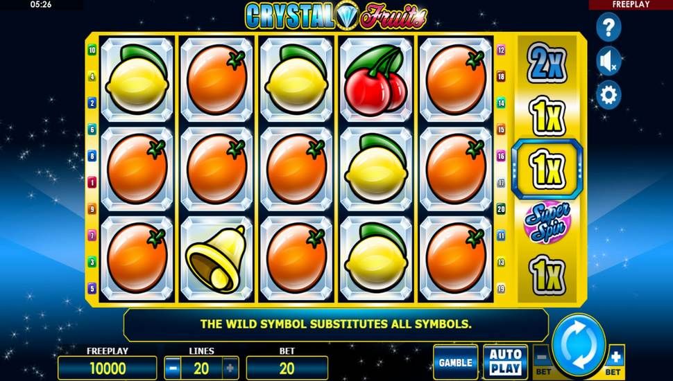 Crystal Fruits slot gameplay