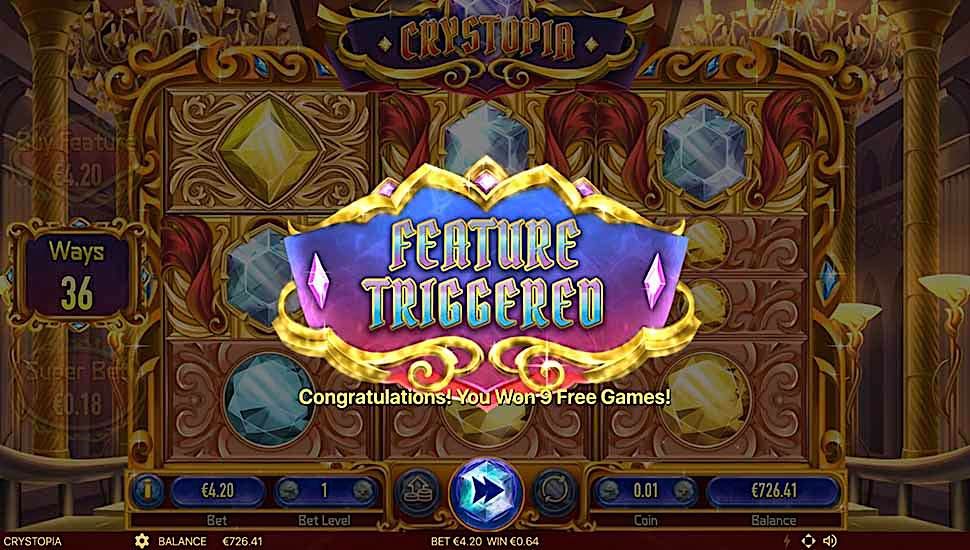 Crystopia slot free spins