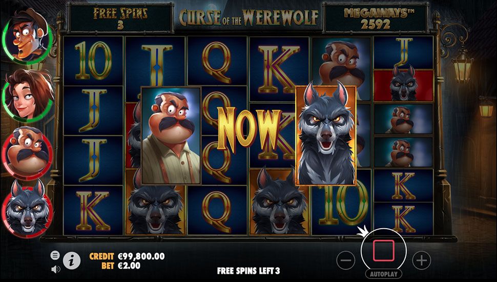 Curse of the Werewolf Megaways slot machine